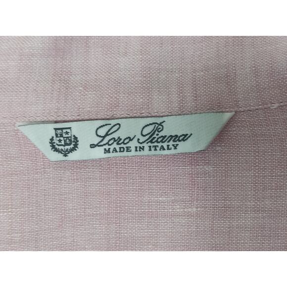Loro Piana Pink 100% Linen Tunic Top Sz 46 IT (US 10) / Excellent Condition - Picture 9 of 16